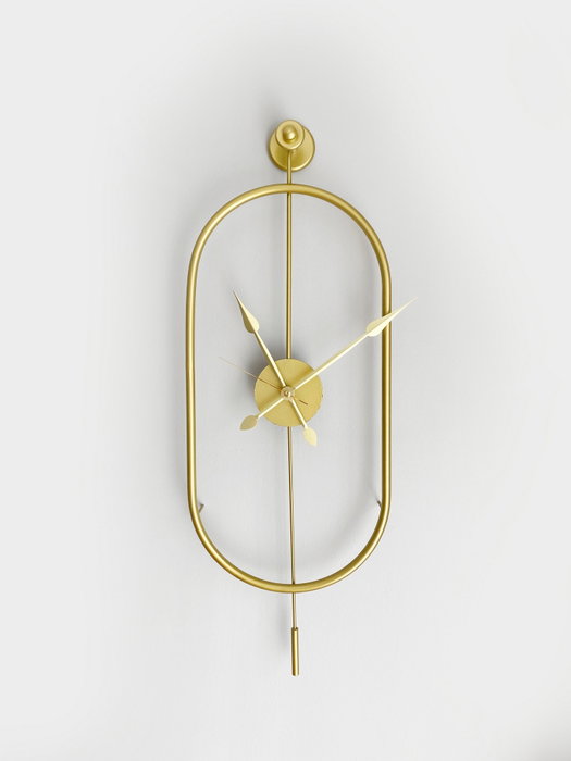 Wallity Reloj de pared decorativo de metal Dorado